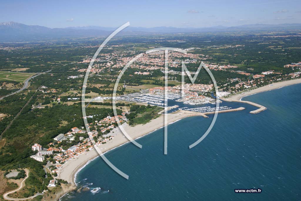 Photo arienne de argeles plage