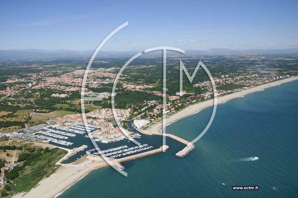 Photo arienne de argeles plage