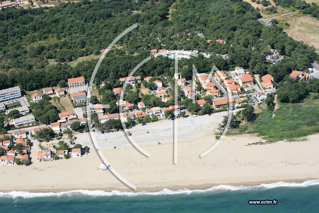 Photo arienne de argeles plage