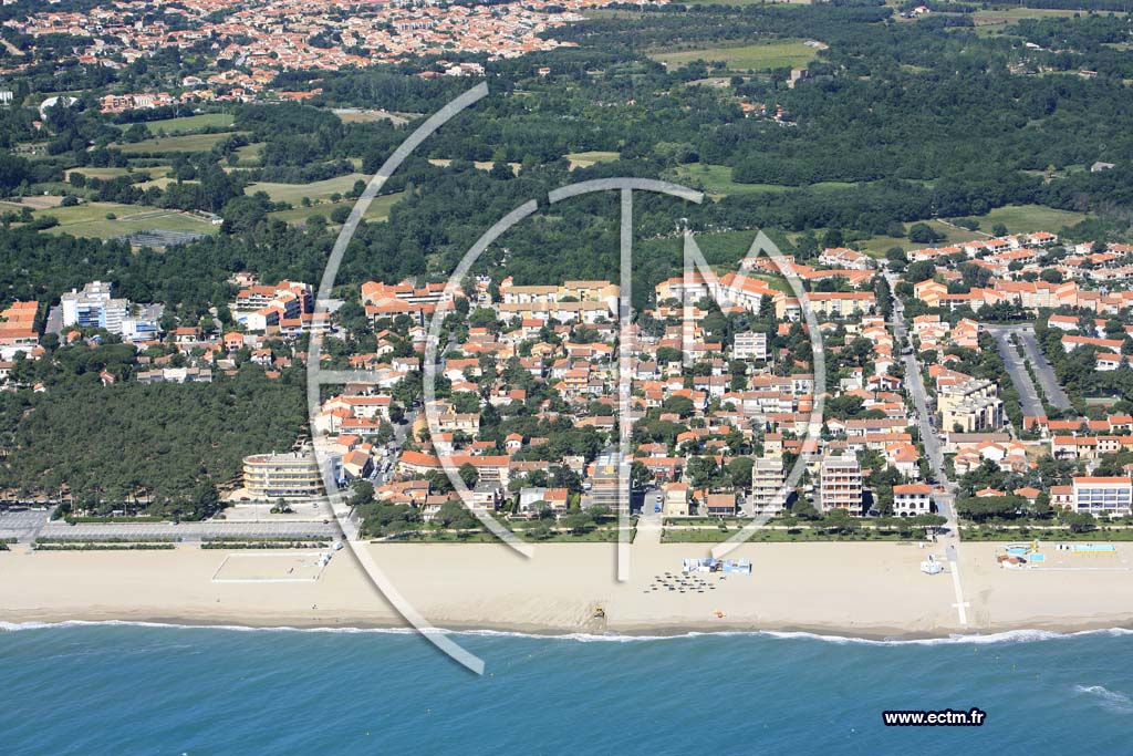 Photo arienne de argeles plage