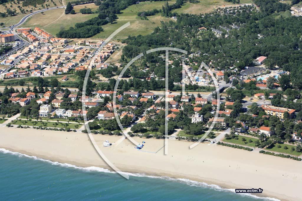 Photo arienne de argeles plage