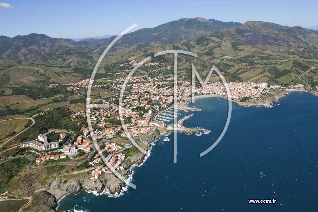 Photo arienne de banyuls sur mer