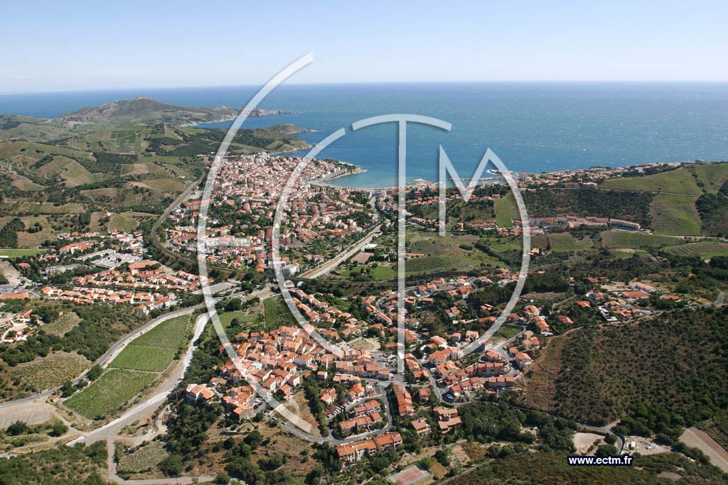 Photo arienne de banyuls sur mer