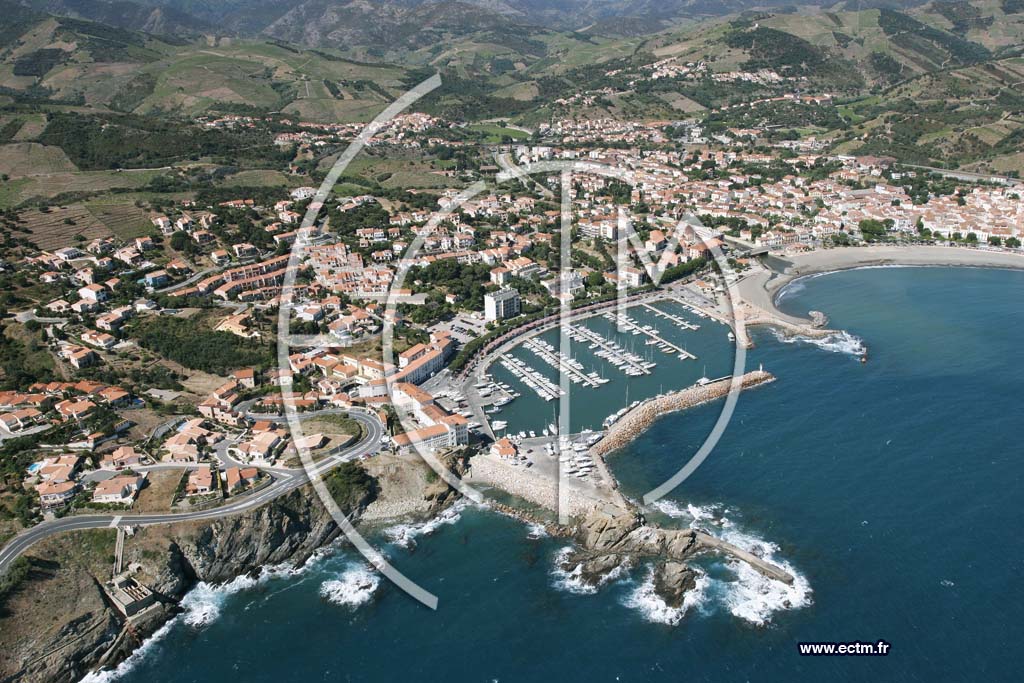 Photo arienne de banyuls sur mer