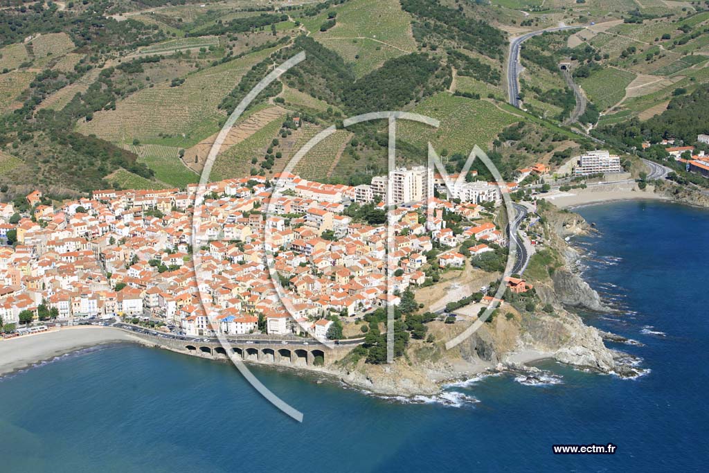 Photo arienne de banyuls sur mer