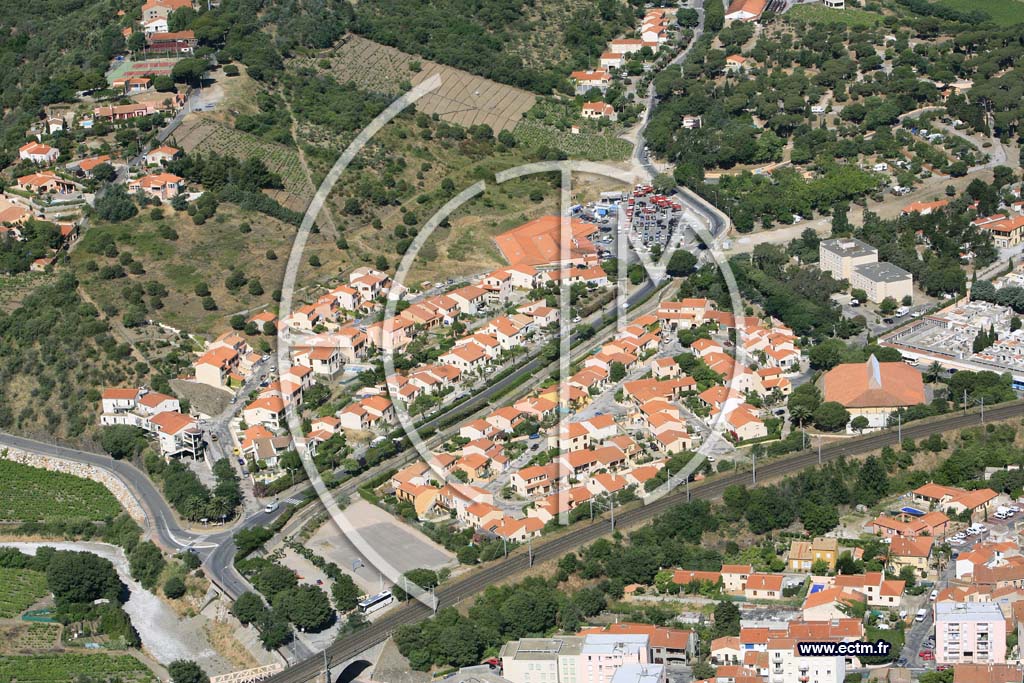 Photo arienne de banyuls sur mer