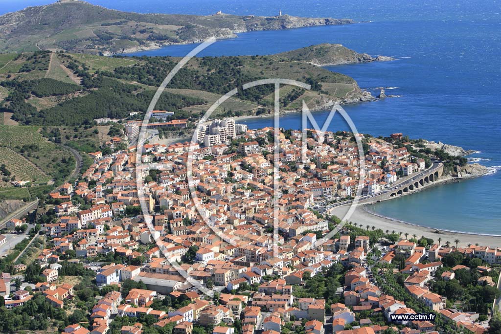 Photo arienne de banyuls sur mer