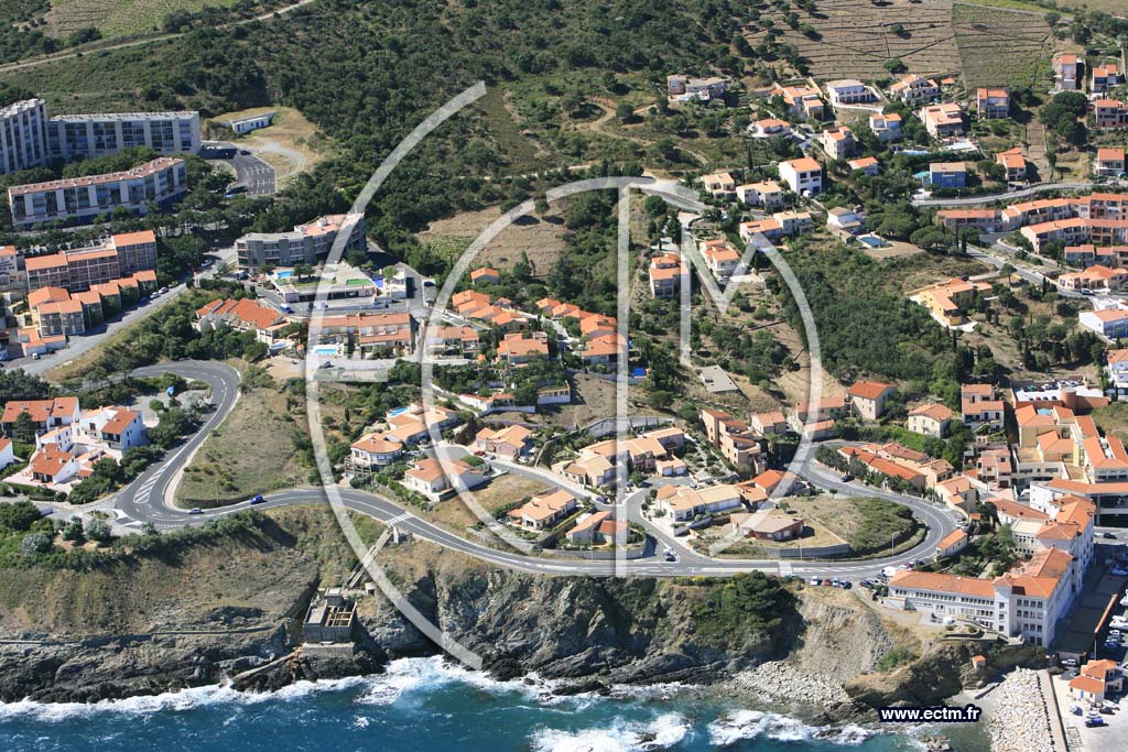Photo arienne de banyuls sur mer