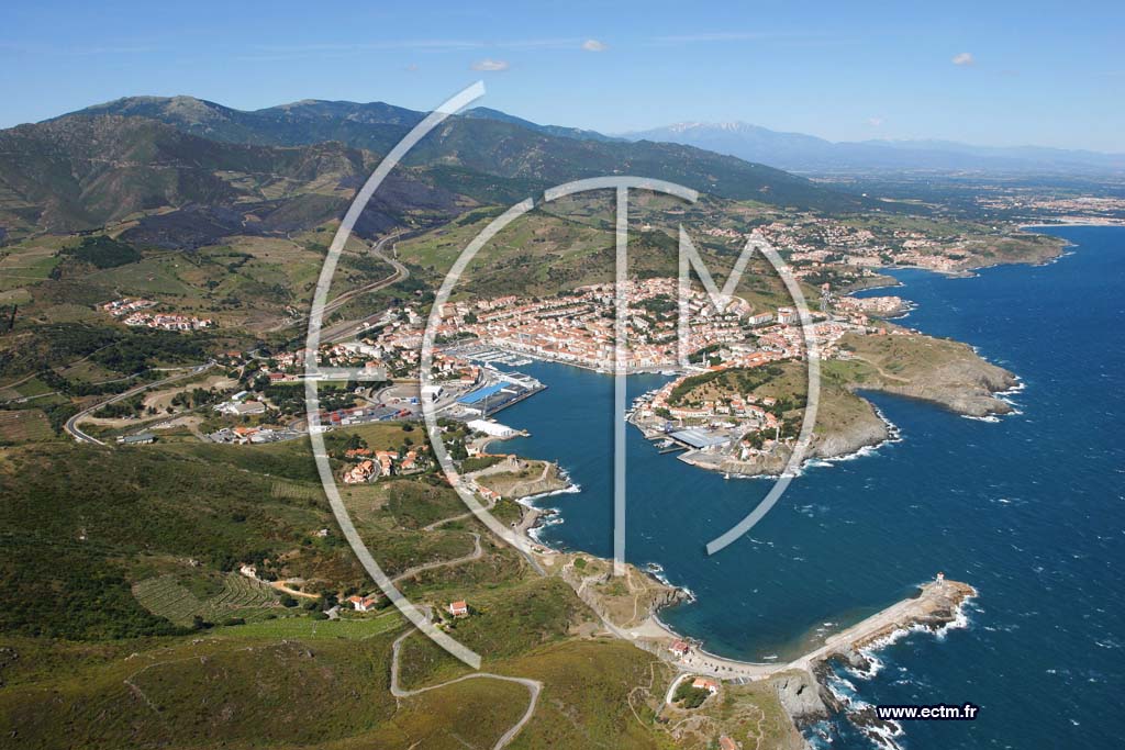 Photo arienne de port vendres