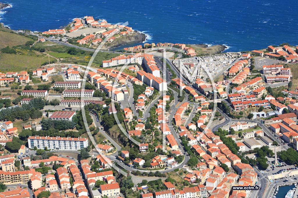 Photo arienne de port vendres