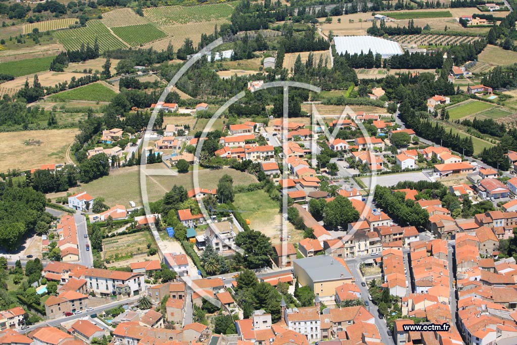 Photo arienne de Pezilla la Riviere
