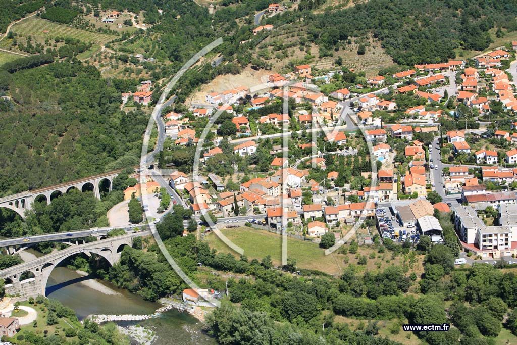 Photo arienne de Ceret