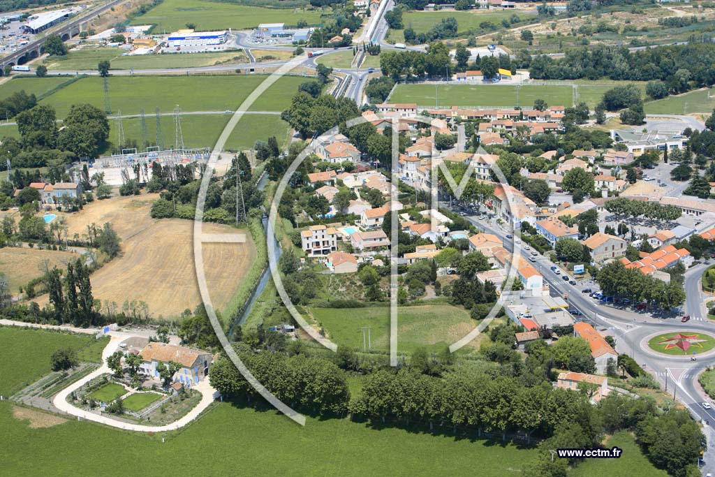 Photo arienne de Pont de crau