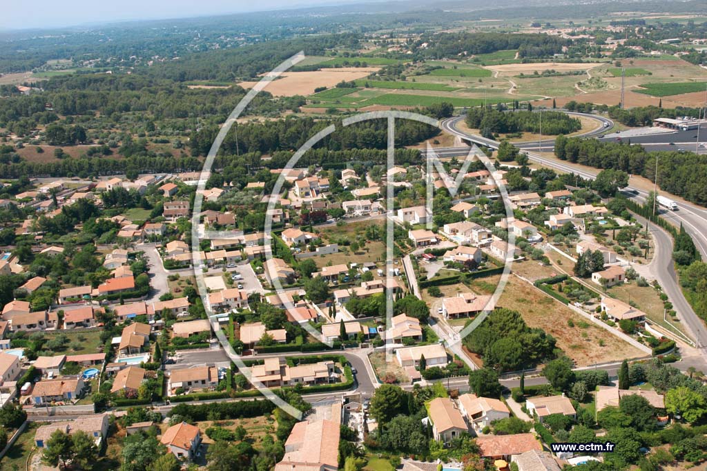 Photo arienne de Gallargues Le Montueux
