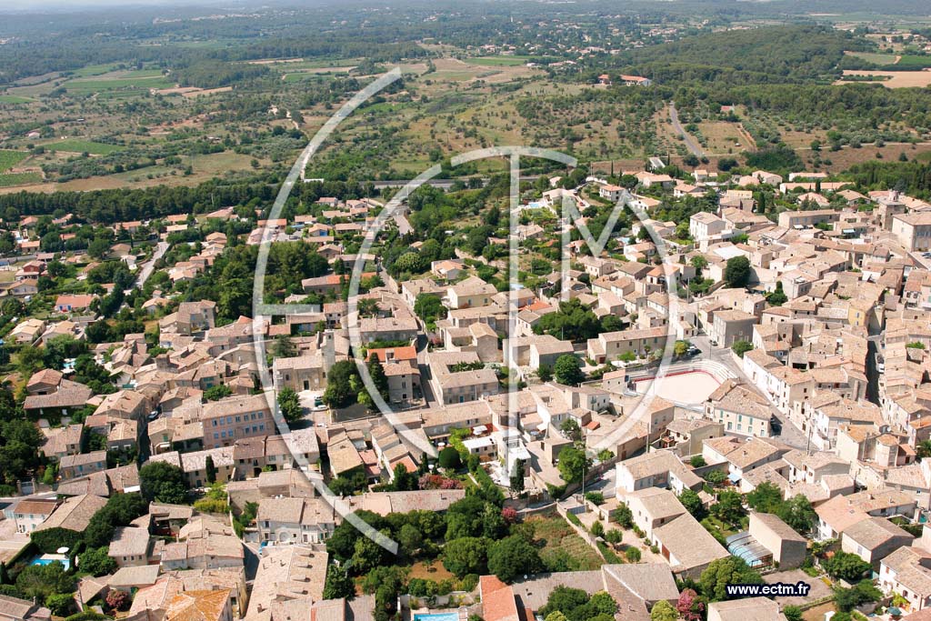 Photo arienne de Gallargues Le Montueux