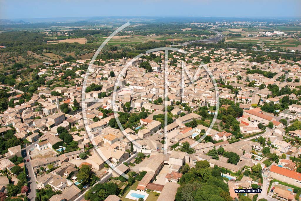 Photo arienne de Gallargues Le Montueux