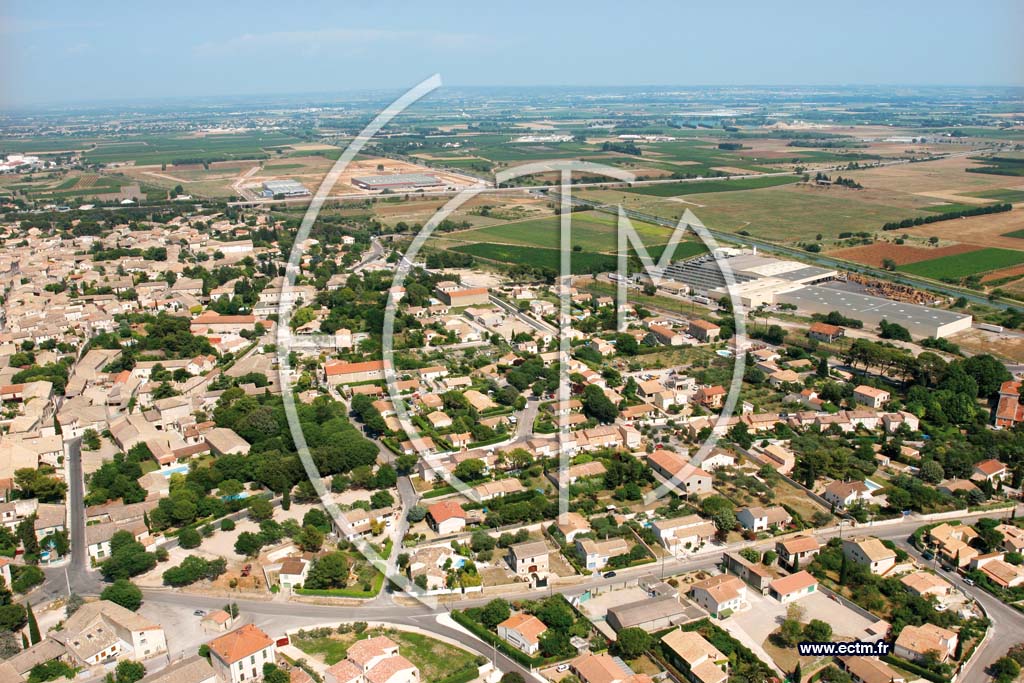 Photo arienne de Gallargues Le Montueux