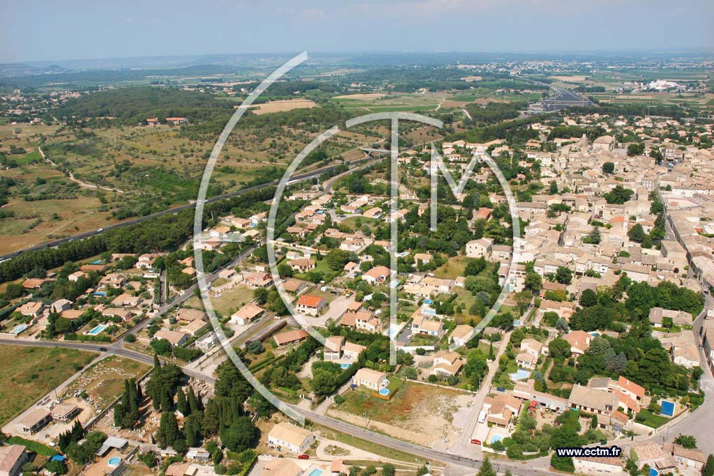 Photo arienne de Gallargues Le Montueux
