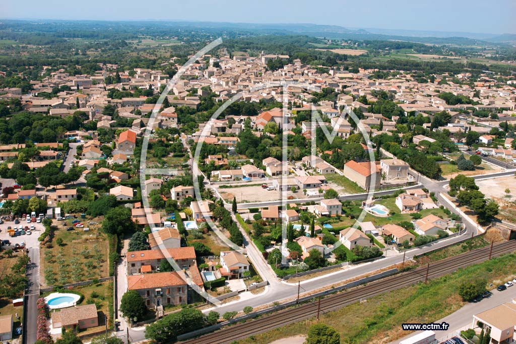 Photo arienne de Gallargues Le Montueux