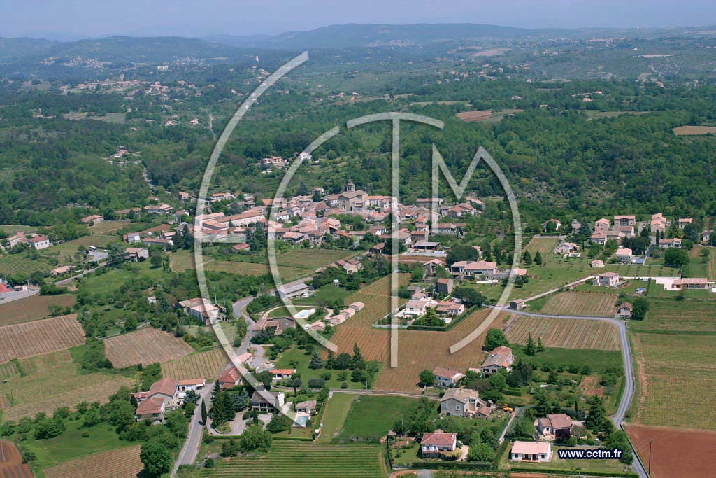 Photo arienne de Laurac en Vivarais