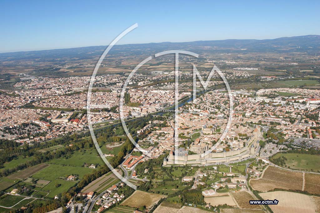 Photo arienne de Carcassonne