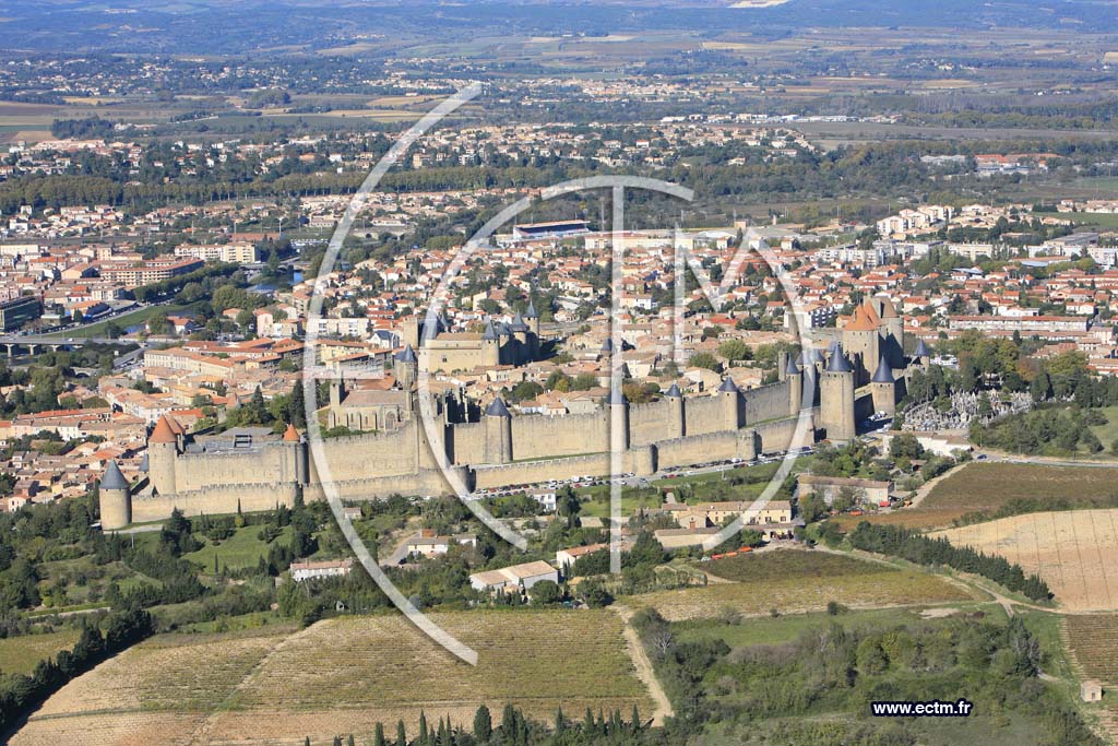 Photo arienne de Carcassonne