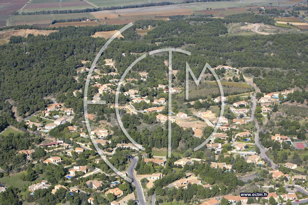 Photo arienne de Lezignan Corbieres