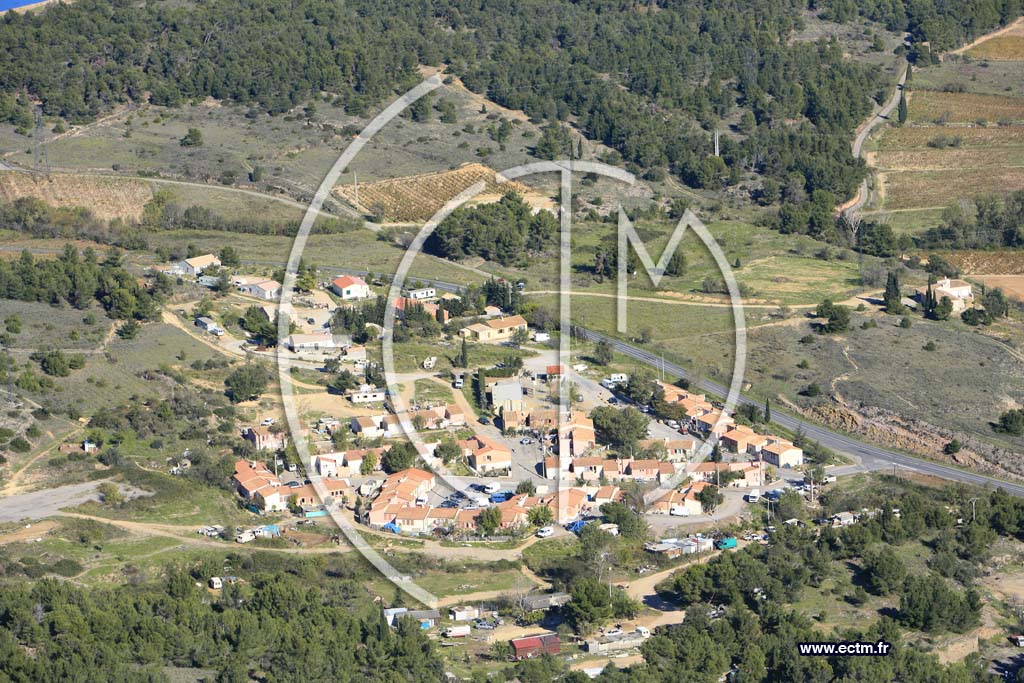 Photo arienne de Lezignan Corbieres
