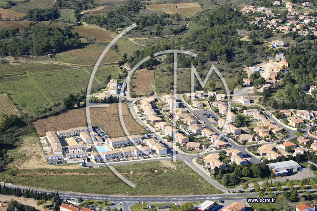 Photo arienne de Lezignan Corbieres