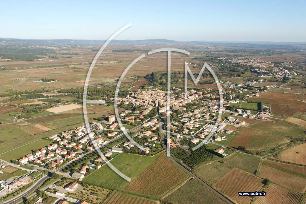 Photo arienne de Peyriac Minervois