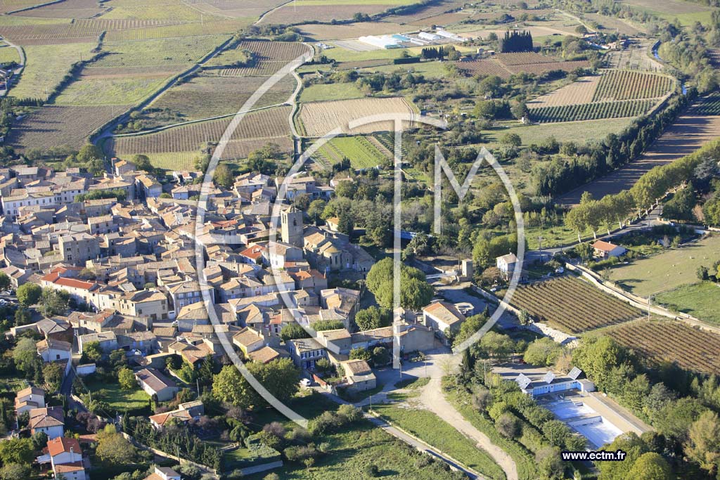 Photo arienne de Peyriac Minervois