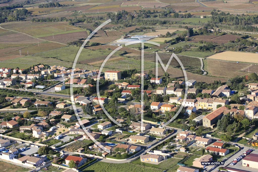 Photo arienne de Peyriac Minervois