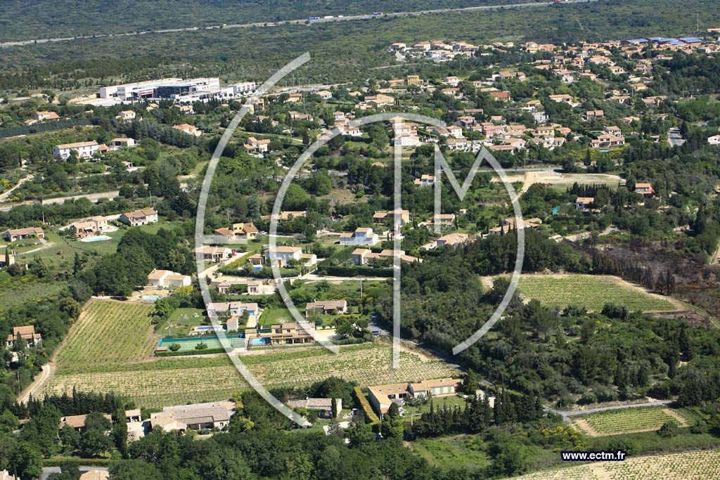 Photo arienne de Rochefort du Gard