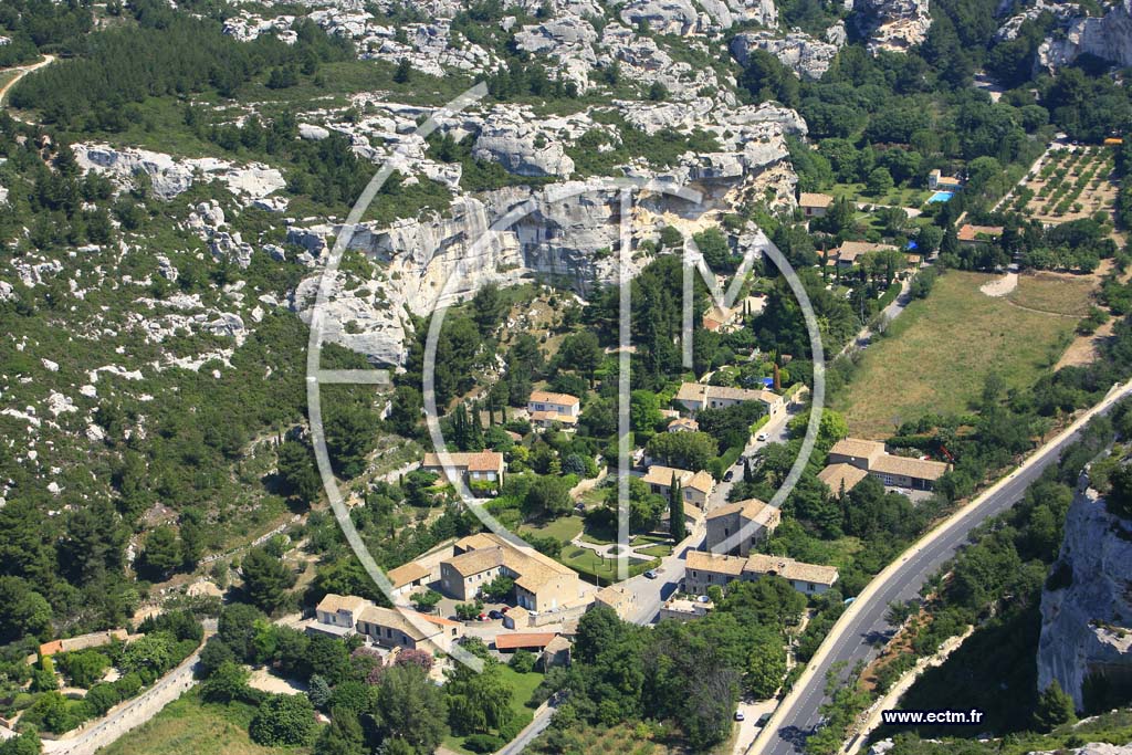 Photo arienne de Les Baux de Provence