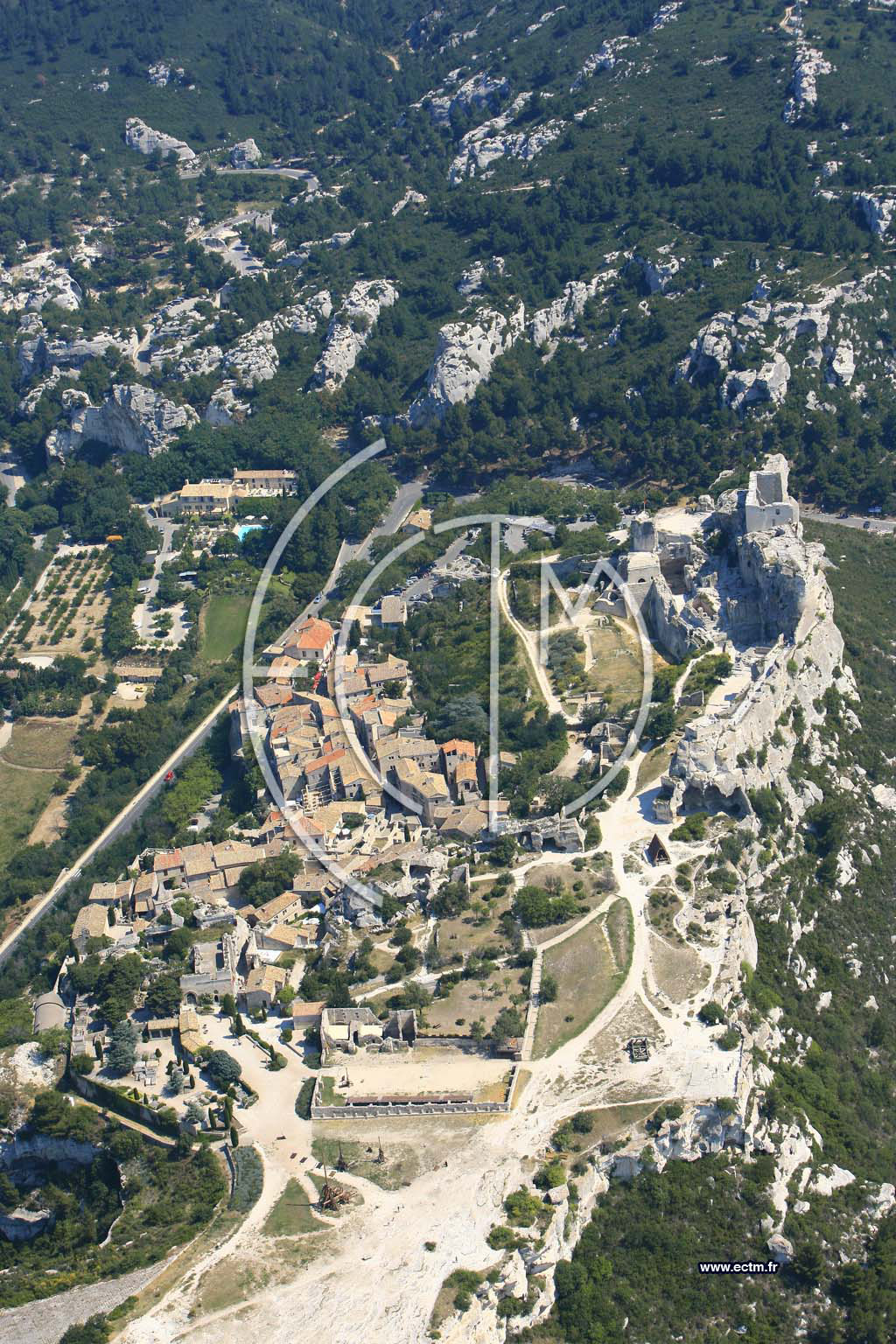 Photo arienne de Les Baux de Provence