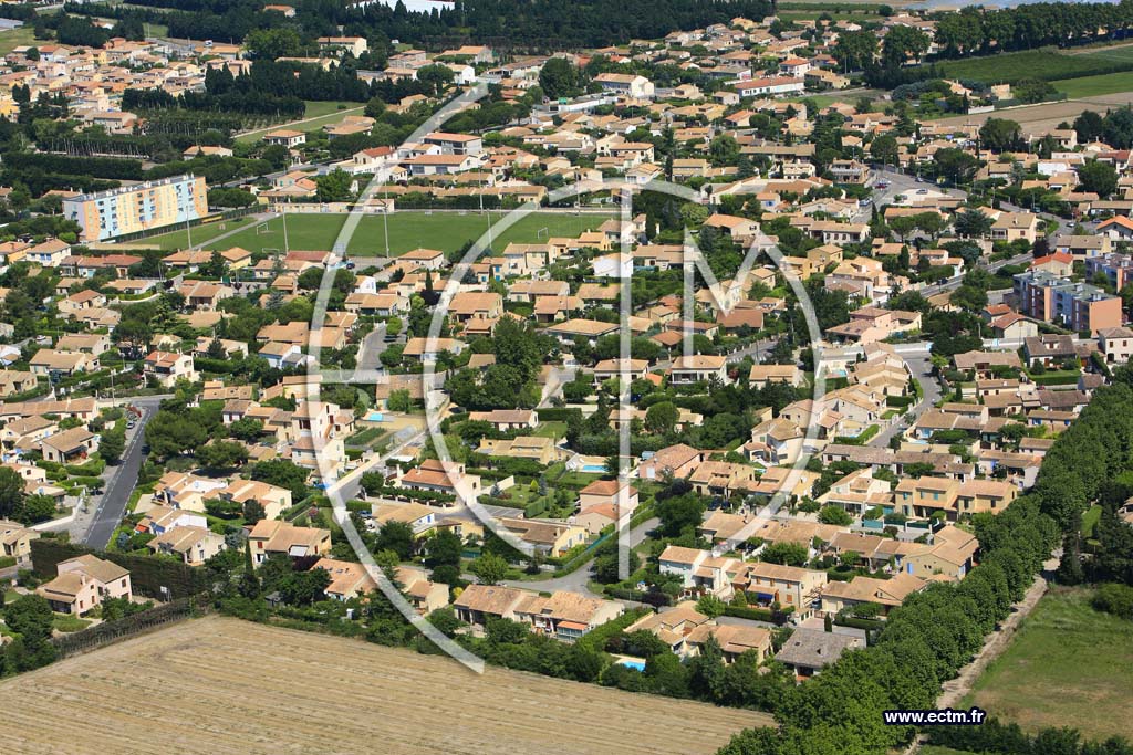 Photo arienne de Rognonas