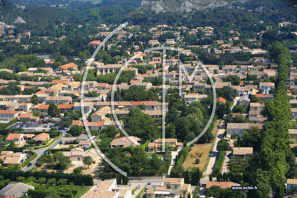 Photo arienne de Maussane les Alpilles