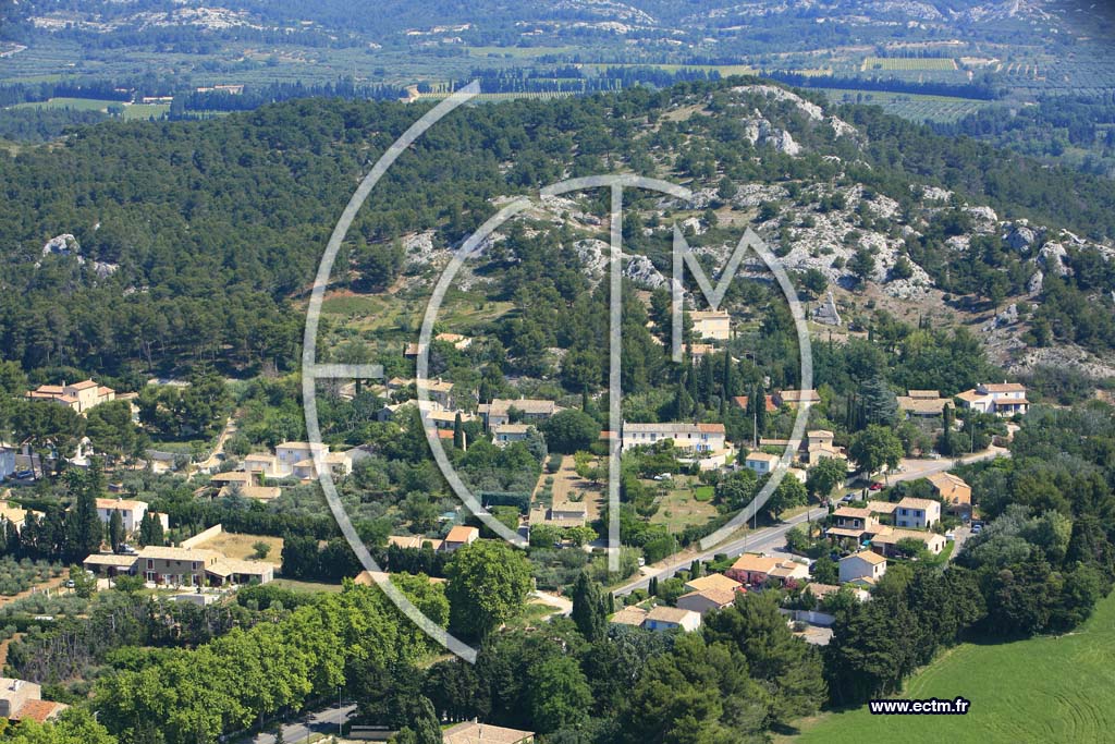 Photo arienne de Maussane les Alpilles