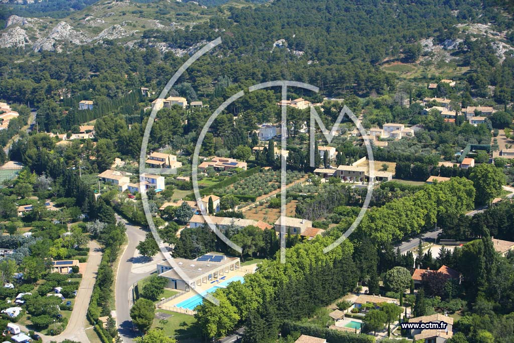 Photo arienne de Maussane les Alpilles
