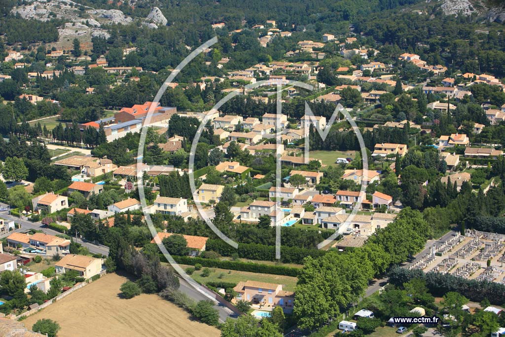 Photo arienne de Maussane les Alpilles