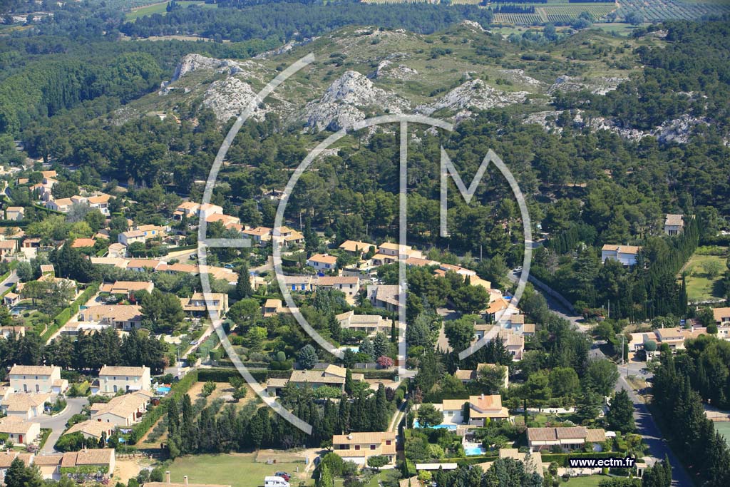 Photo arienne de Maussane les Alpilles