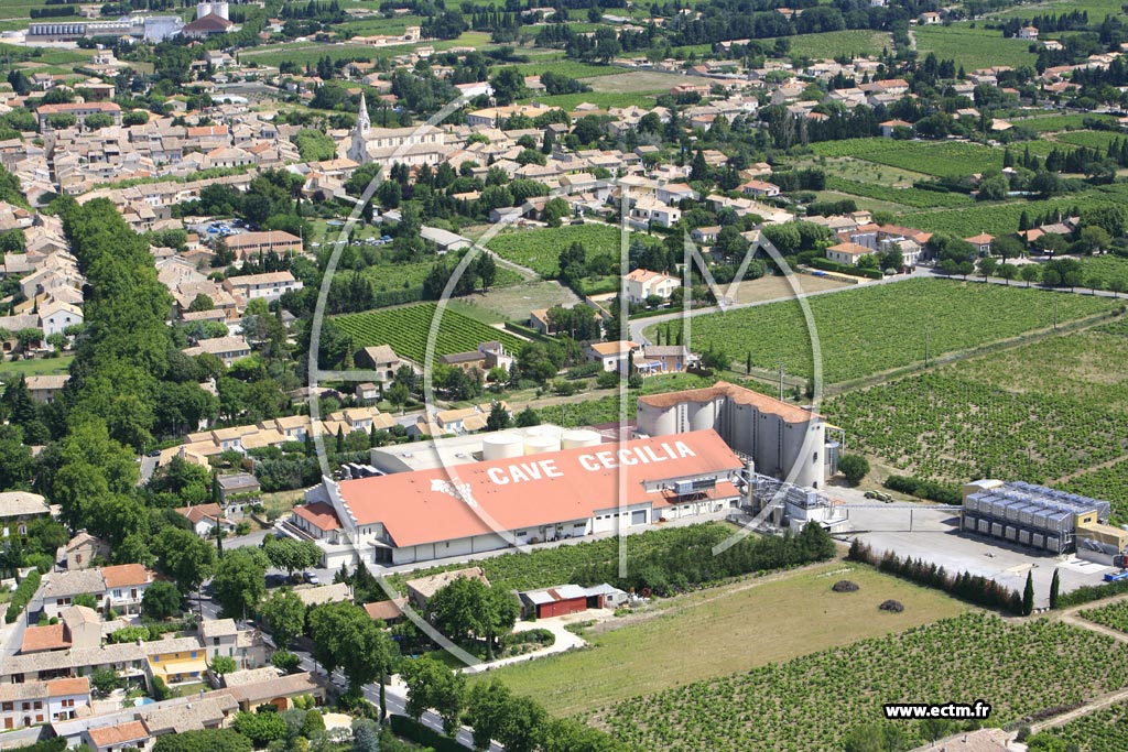 Photo arienne de Sainte Cecile les Vignes