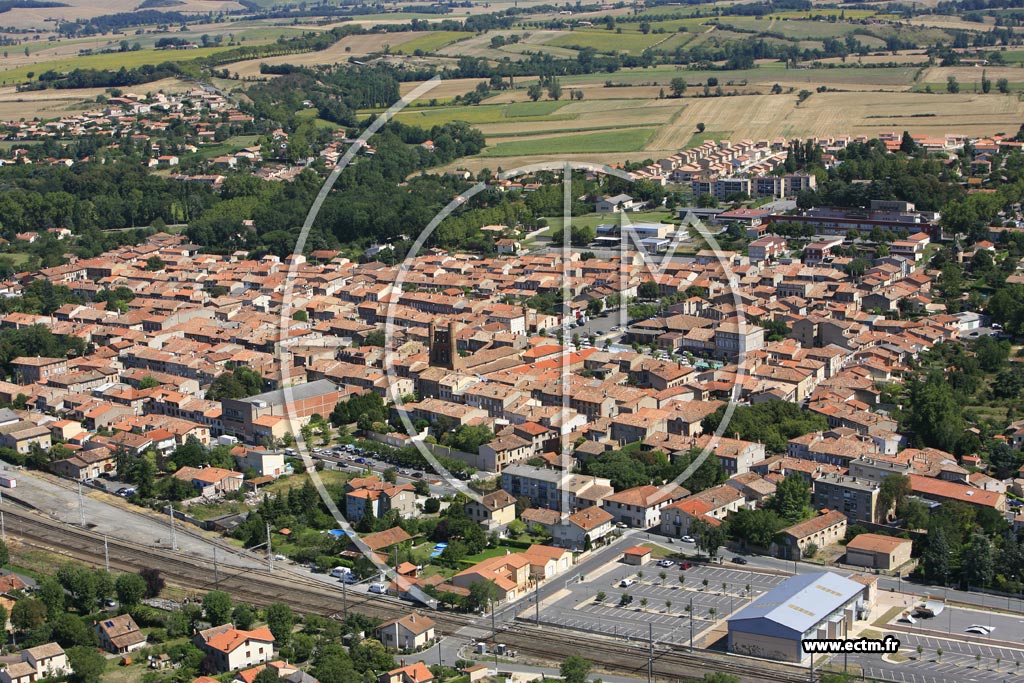 Photo arienne de Villefranche de Lauragais