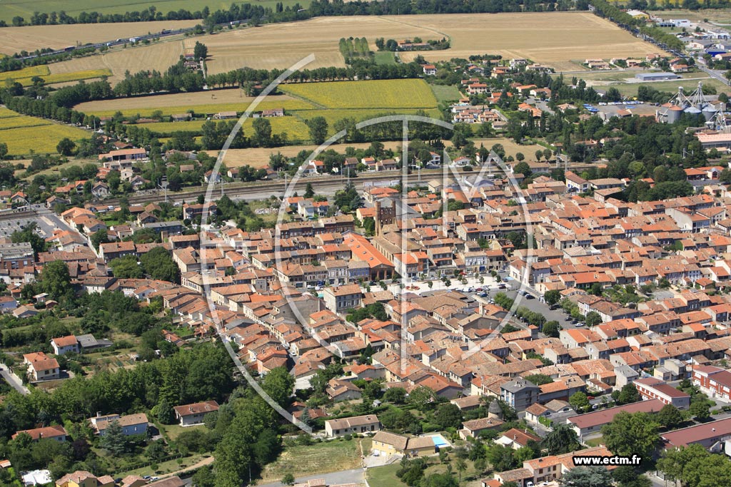 Photo arienne de Villefranche de Lauragais