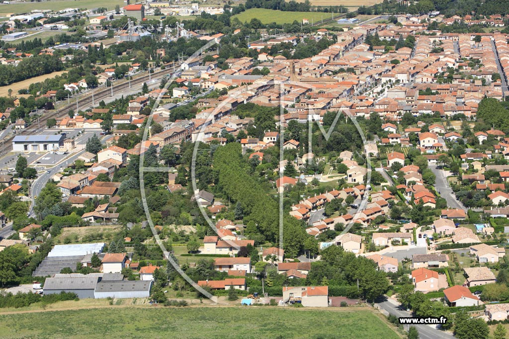 Photo arienne de Villefranche de Lauragais