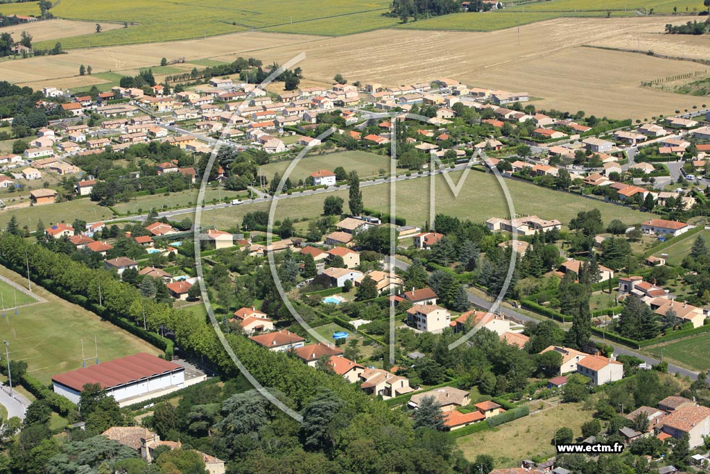 Photo arienne de Villefranche de Lauragais