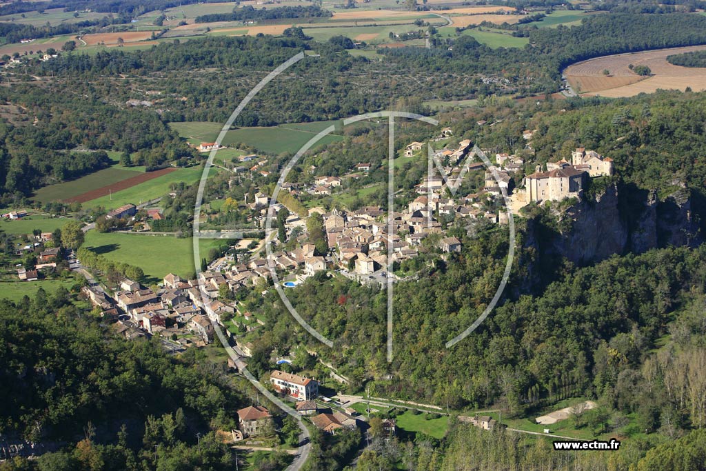 Photo arienne de Bruniquel