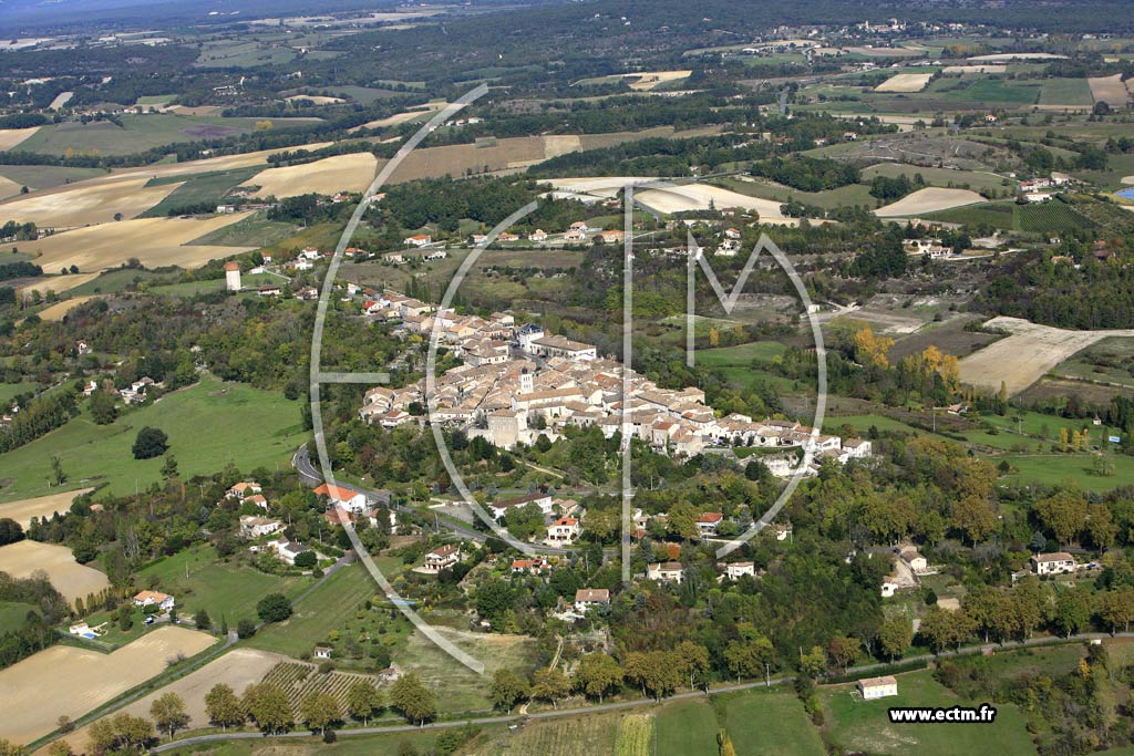Photo arienne de Puylaroque