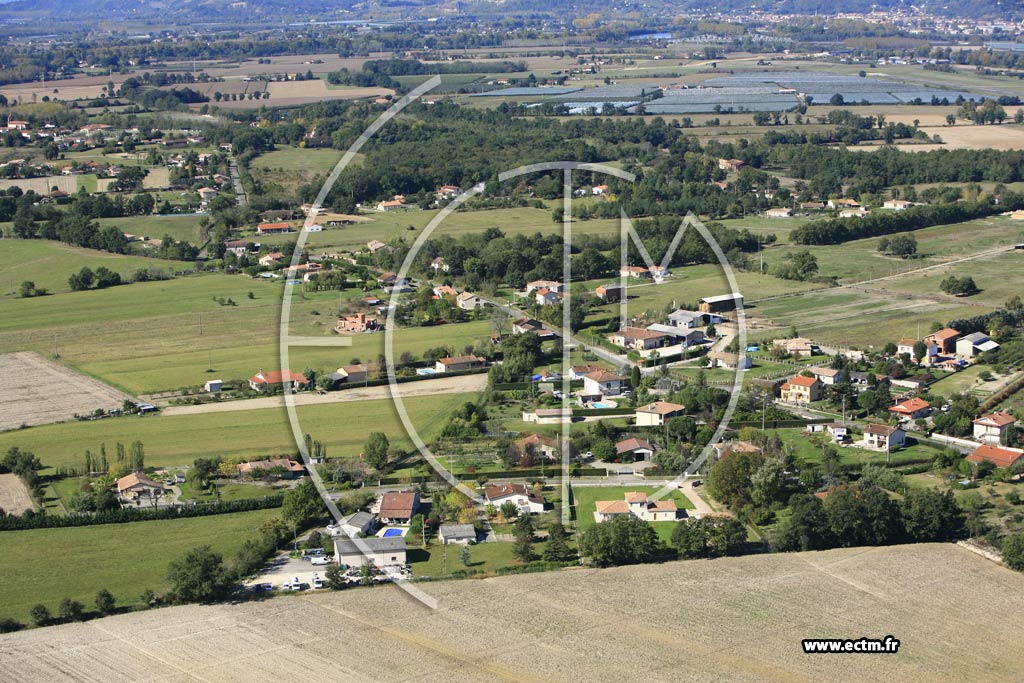 Photo arienne de Moissac  - Gandalou