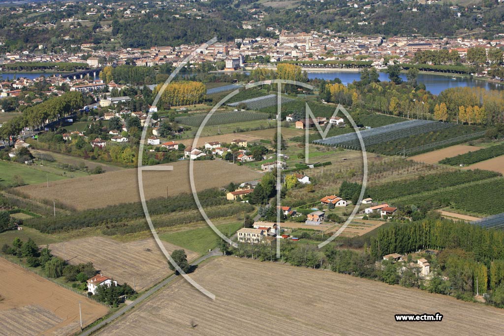 Photo arienne de Moissac  - Saint-Benoit